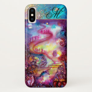 GARDEN OF THE LOST SHADOWS, MYSTIC STAIRS MONOGRAM iPhone X CASE