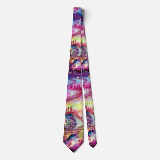 GARDEN OF THE LOST SHADOWS ,MYSTIC STAIRS NECK TIE (Front)