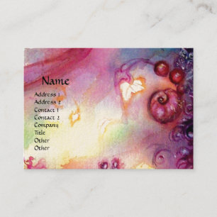 GARDEN OF THE LOST SHADOWS ,MYSTIC STAIRS pink red Business Card