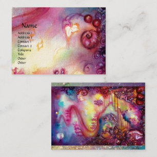 GARDEN OF THE LOST SHADOWS MYSTIC STAIRS pink red Business Card