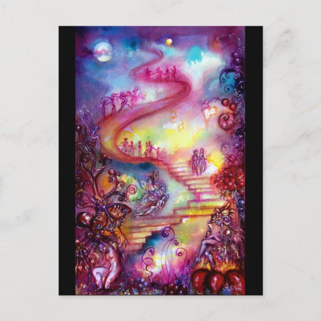 GARDEN OF THE LOST SHADOWS / MYSTIC STAIRS POSTCARD (Front)