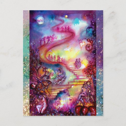 GARDEN OF THE LOST SHADOWS  MYSTIC STAIRS POSTCARD