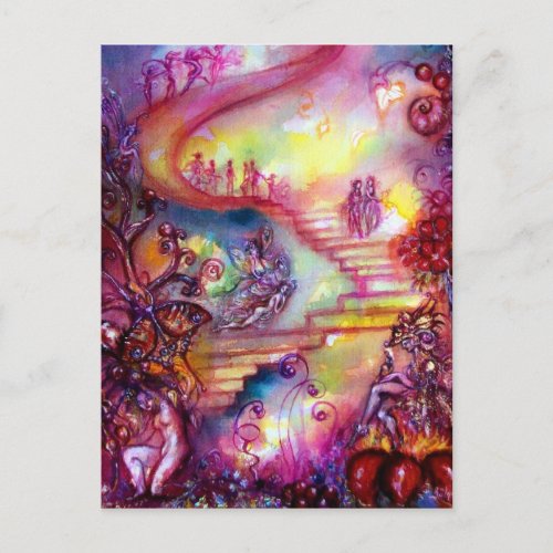 GARDEN OF THE LOST SHADOWS  MYSTIC STAIRS POSTCARD