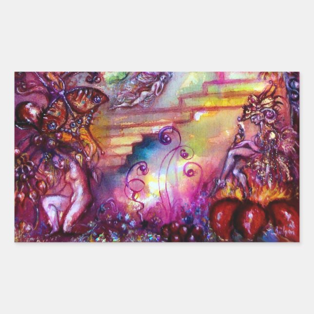 GARDEN OF THE LOST SHADOWS / MYSTIC STAIRS RECTANGULAR STICKER (Front)