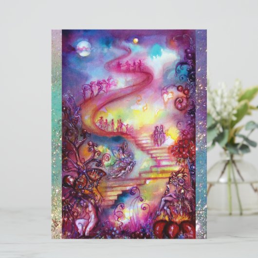 GARDEN OF THE LOST SHADOWS,MYSTIC STAIRS Teal Blue (Standing Front)