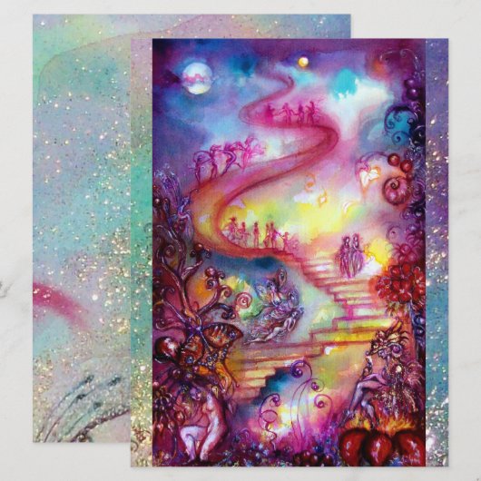 GARDEN OF THE LOST SHADOWS,MYSTIC STAIRS Teal Blue (Front/Back)