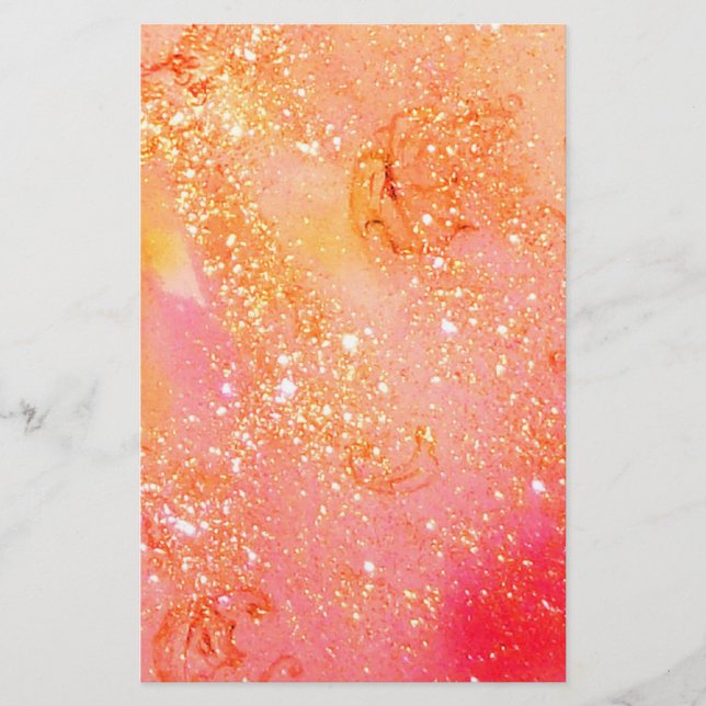 GARDEN OF THE LOST SHADOWS ,pink gold Stationery (Front)