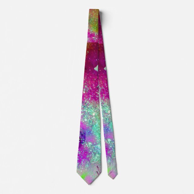 GARDEN OF THE LOST SHADOWS -pink purple violet Neck Tie (Front)