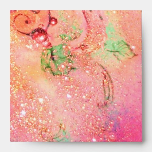 GARDEN OF THE LOST SHADOWS pink red green Envelope