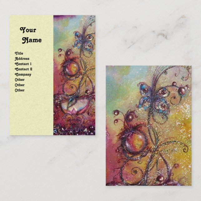 GARDEN OF THE LOST SHADOWS Platinum Metallic Business Card (Front/Back)