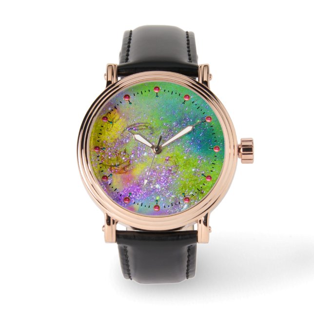 GARDEN OF THE LOST SHADOWS -  Purple Yellow Green Watch (Front)