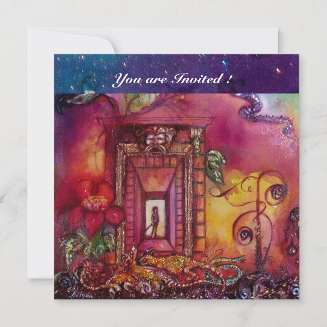 GARDEN OF THE LOST SHADOWS -SNAKES AND IGUANAS INVITATION (Front)