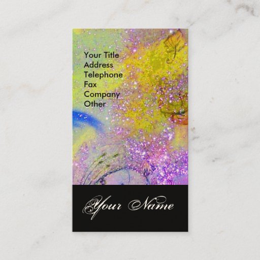 Customizable GARDEN OF THE LOST SHADOWS STAR DUST MONOGRAM 1 BUSINESS CARD TEMPLATE