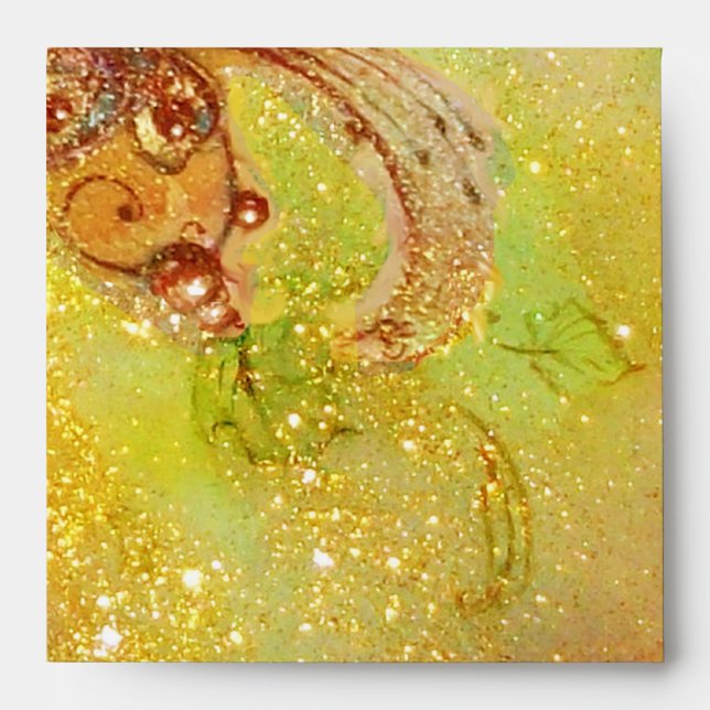 GARDEN OF THE LOST SHADOWS yellow brown green Envelope (Front)