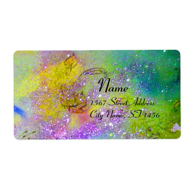 GARDEN OF THE LOST SHADOWS , yellow green purple Label (Front)