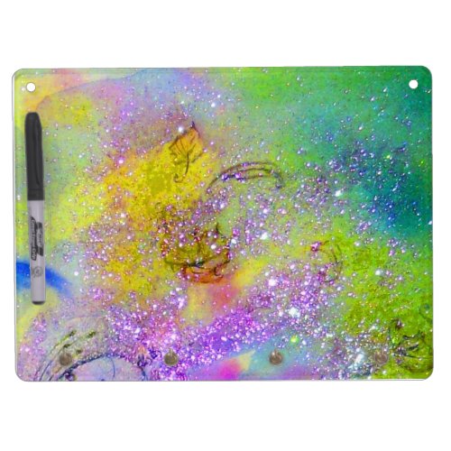 GARDEN OF THE LOST SHADOWS _yellow purple violet Dry Erase Board With Keychain Holder