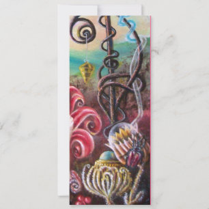 GARDEN OF THE MELISSA 2, Black, White,Fuchsia Invitation