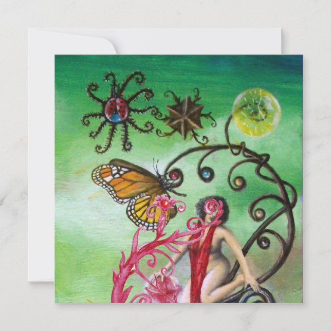 GARDEN OF THE MELISSA 2,  red ,pink violet Invitation (Front)