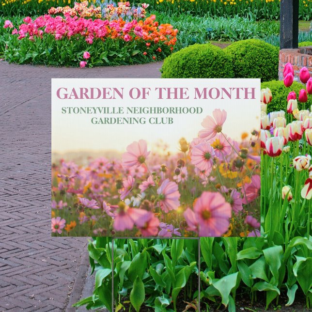 Garden of the Month Winner Custom Floral Yard Sign (Creator Uploaded)