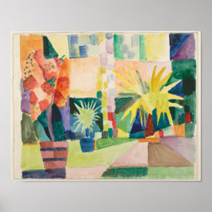 Garden on Lake Thun by August Macke Poster
