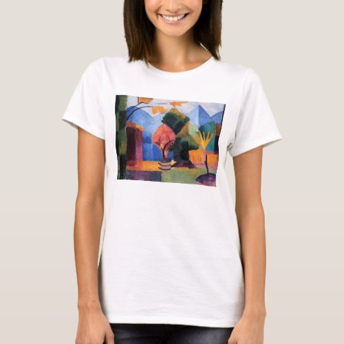 Garden on Lake Thun by August Macke Vintage Art T_Shirt