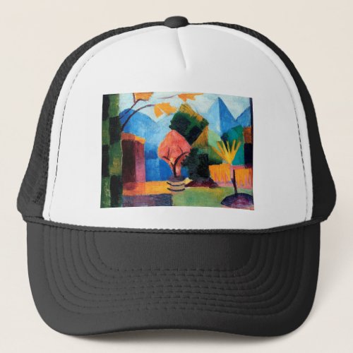 Garden on the lake of Thun by August Macke Trucker Hat