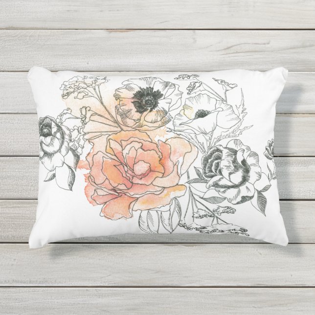 Garden outdoor throw pillow (Front)
