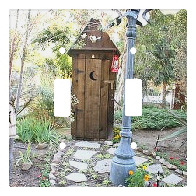 GARDEN OUTHOUSE WALLL SWITCH LIGHT SWITCH COVER (Front)