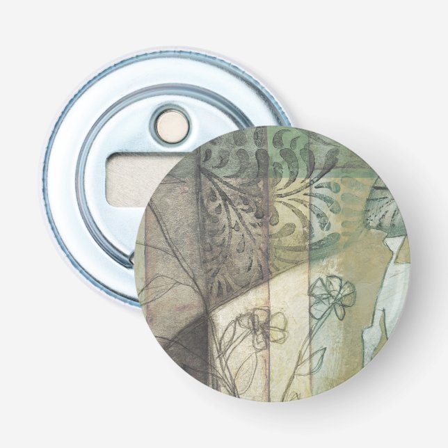 Garden Panel with Leaves, Flowers, and Grass Bottle Opener (Front)