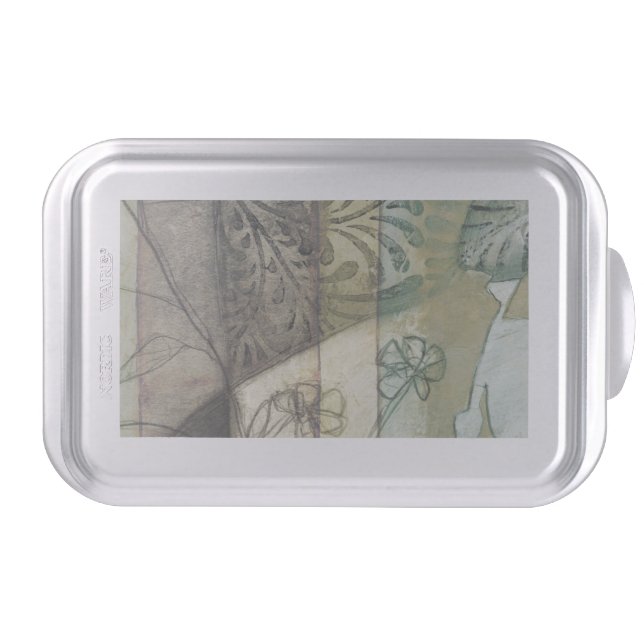 Garden Panel with Leaves, Flowers, and Grass Cake Pan (Front)