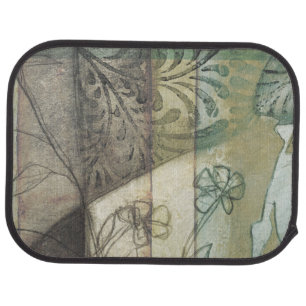 Garden Panel with Leaves, Flowers, and Grass Car Floor Mat