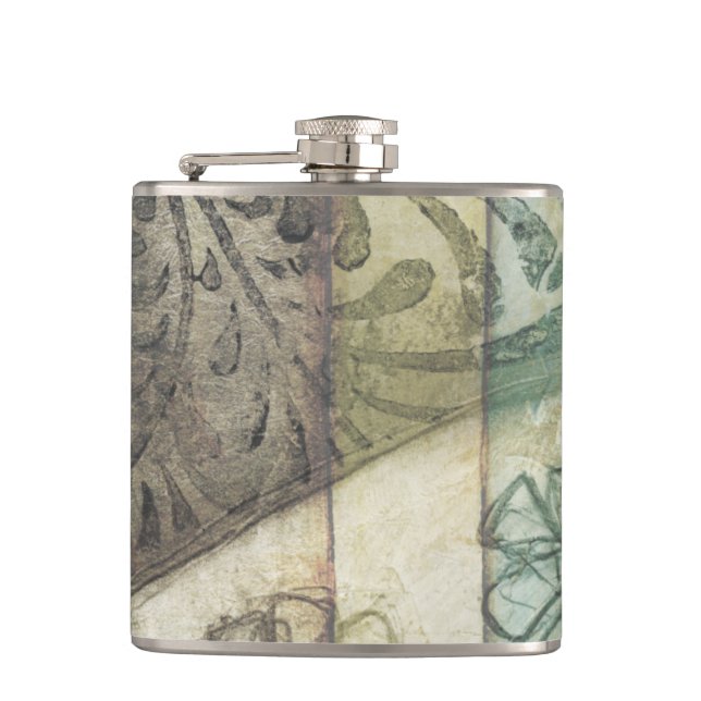 Garden Panel with Leaves, Flowers, and Grass Flask (Front)