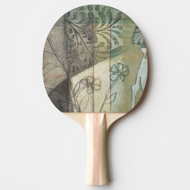 Garden Panel with Leaves, Flowers, and Grass Ping-Pong Paddle (Front)