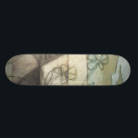 Garden Panel with Leaves, Flowers, and Grass Skateboard Deck<br><div class="desc">A pleasant garden panel that features leaves,  flowers,  and grass in an abstract sketching. The mix of colors draws the eye,  with plenty going on in the painting. An easy conversation starter that could find a welcome place on your wall!</div>