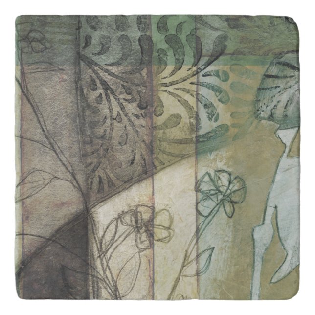 Garden Panel with Leaves, Flowers, and Grass Trivet (Front)