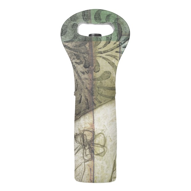 Garden Panel with Leaves, Flowers, and Grass Wine Bag (Back)