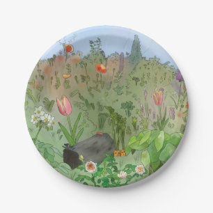 garden  paper plates