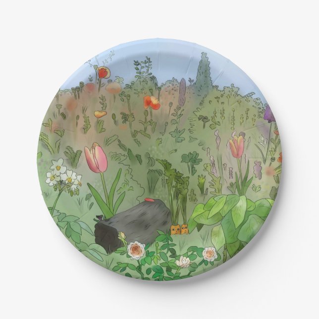 garden  paper plates (Front)