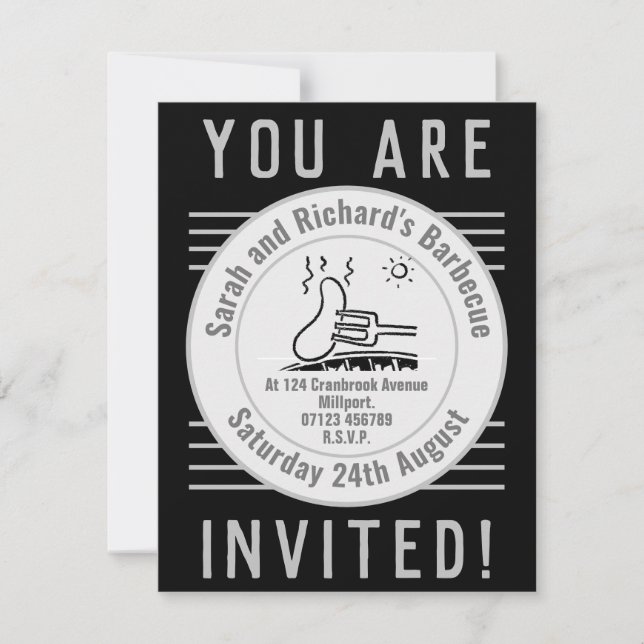 Garden Party Barbecue Invitation (Front)