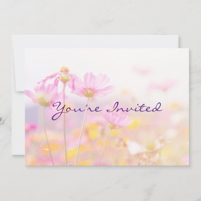 Garden Party Birthday Invite  Flower (Front)