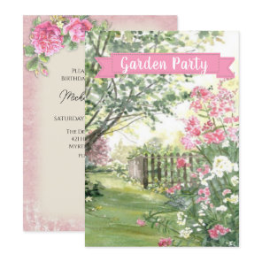 Garden Party Birthday/Other Occasions/ Invitation