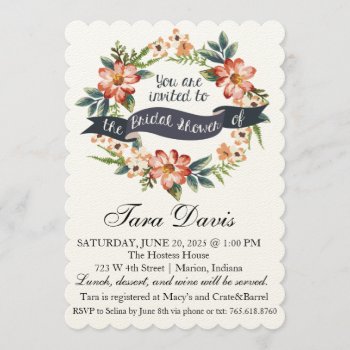 Garden Party Bridal Shower Invitation by wicked_stationery at Zazzle