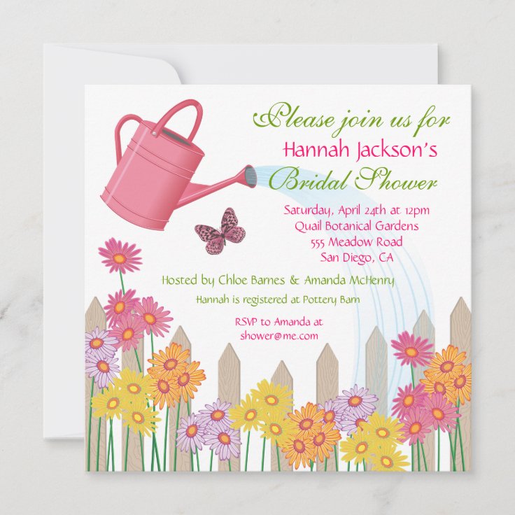 Garden Party Bridal Shower Invitation Zazzle