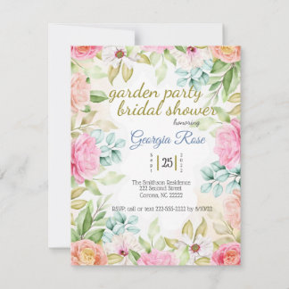 Garden Party Bridal Shower Invitation