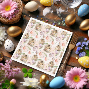 Garden Party Bunny Celebration Pink Napkins