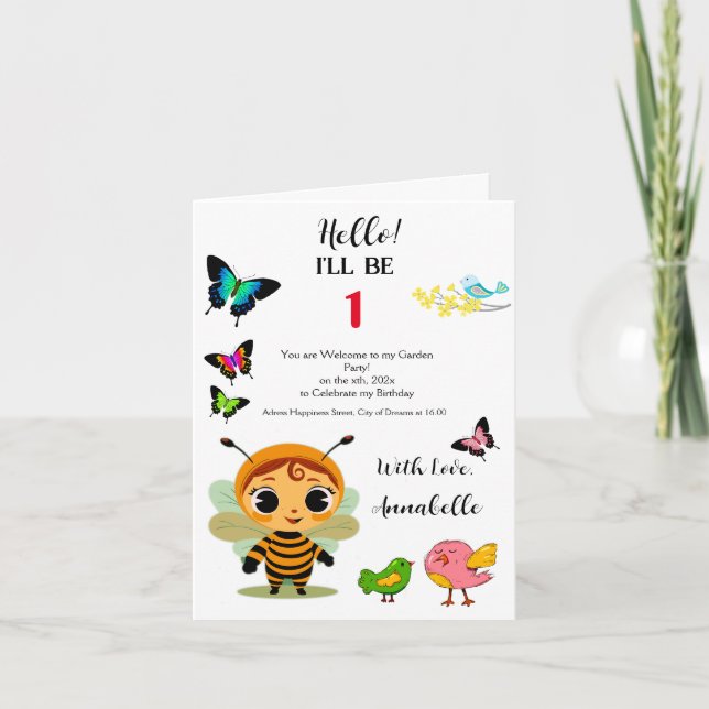 Garden Party Children Celebration Invitation (Front)