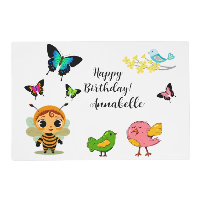Garden Party Children Celebration Placemat (Front)
