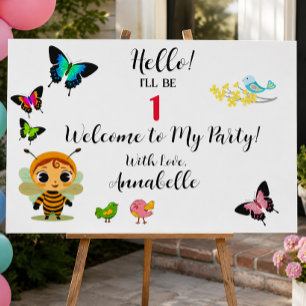 Garden Party Children Celebration Sign