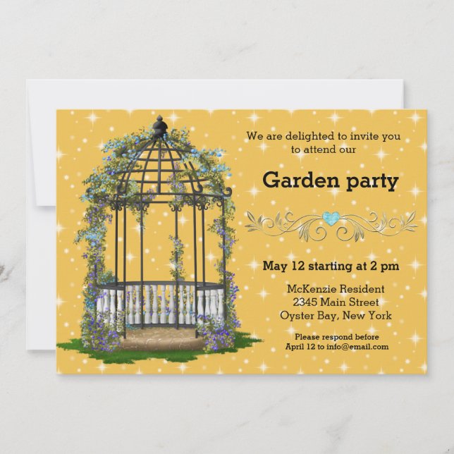Garden Party * CHOOSE your background color Invitation (Front)