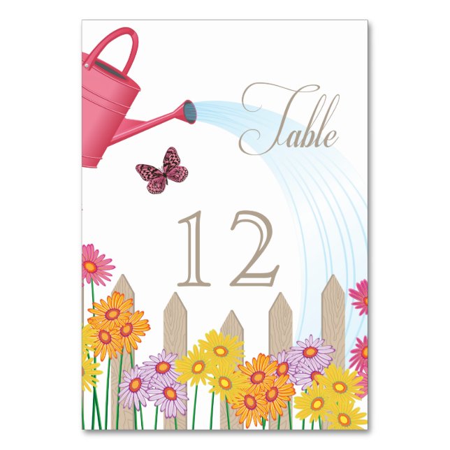 Garden Party Collection Table Card (Front)